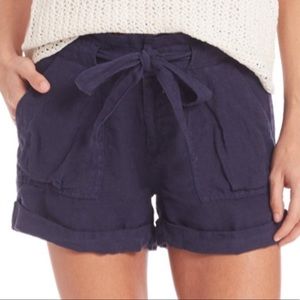 Joie navy blue linen shorts. Size 2.